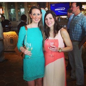 Turquoise cocktail Laundry dress